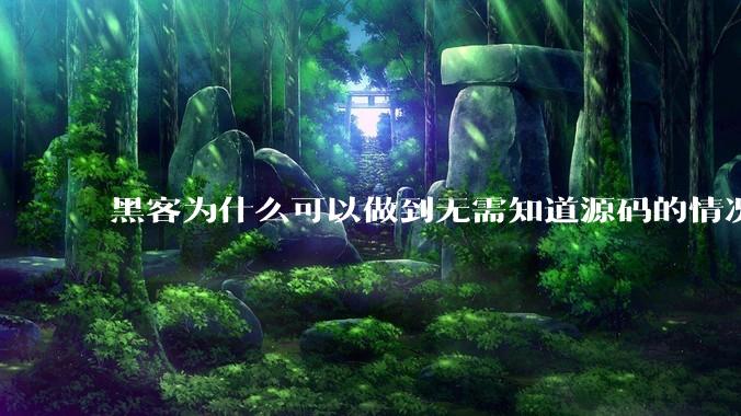 黑客为什么可以做到无需知道源码的情况下找出系统漏洞？